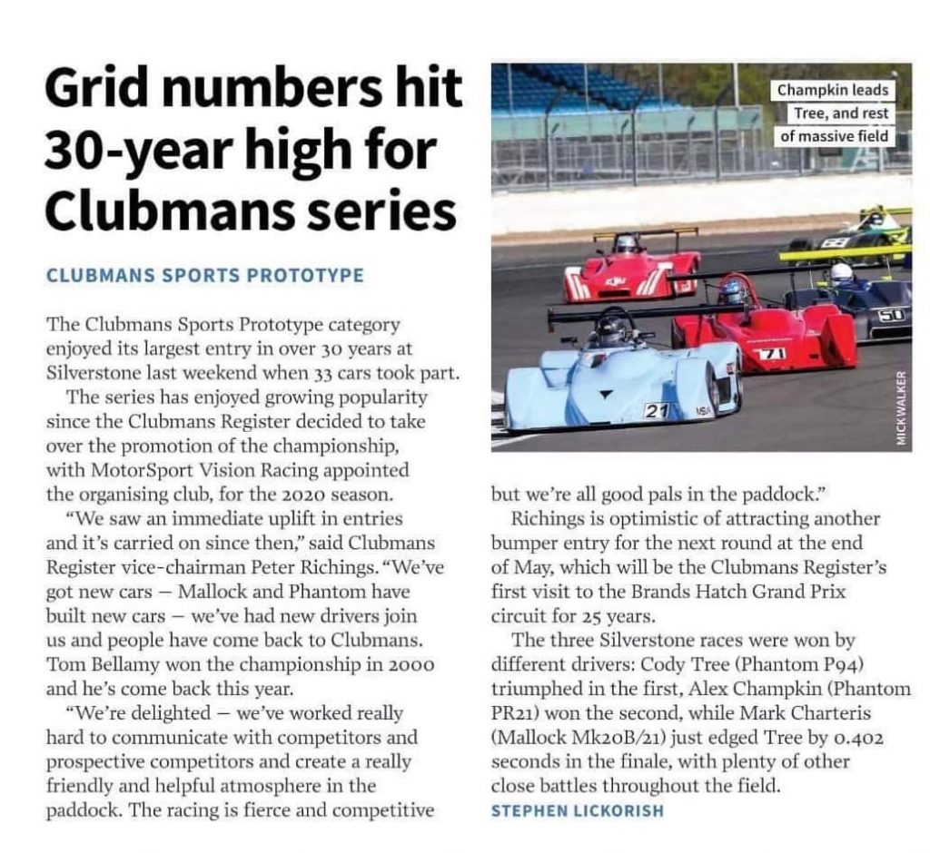 clubmans grid numbers all time high